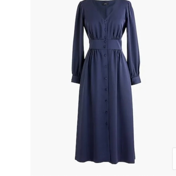 NWT J. Crew Satin A-line Midi Dress - Picture 9 of 9